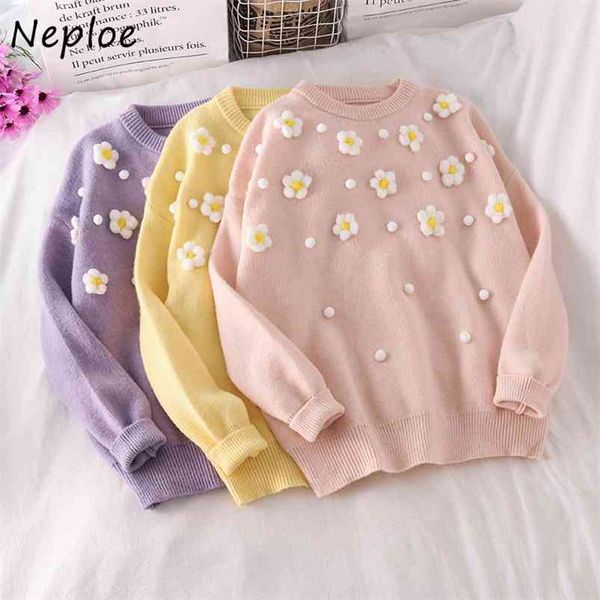 neploe sweet chic 3d flower print women sweaters autumn winter fashion loose knitted pullovers candy color o-neck coat 210423, White;black
neploe sweet chic 3d flower print women sweaters autumn winter fashion loose knitted pullovers candy color o-neck coat 210423, White;black