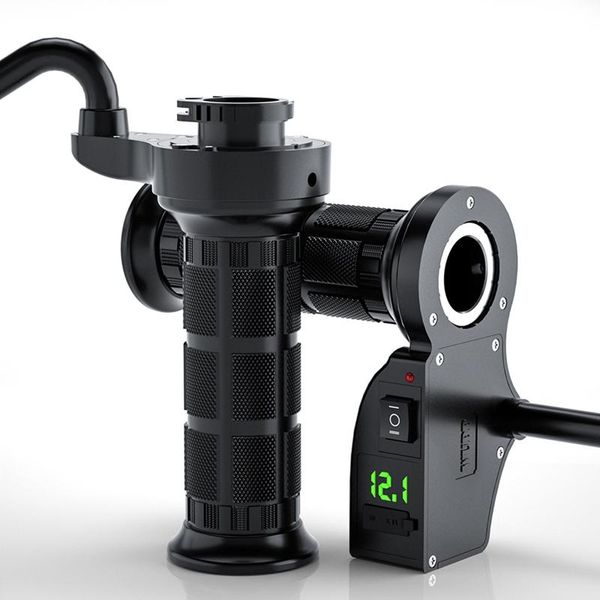 handlebars 1 pair of 22mm 7/8" universal motorcycle handlebars, modified 12v electric hand warmer with digital display
handlebars 1 pair of 22mm 7/8" universal motorcycle handlebars, modified 12v electric hand warmer with digital display