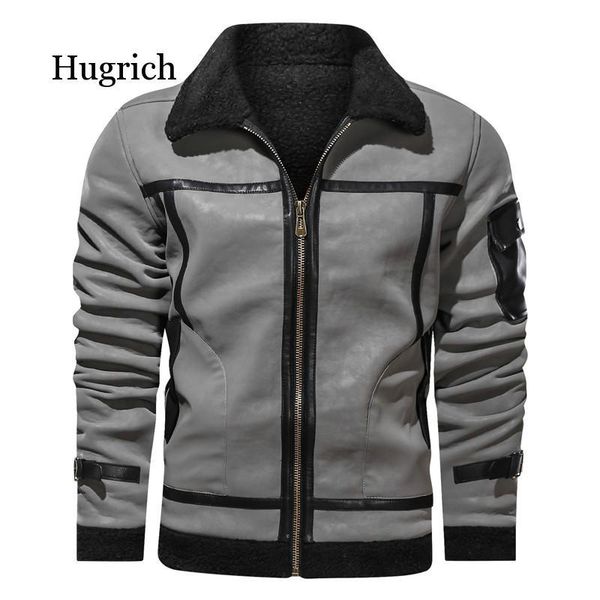 men's fur & faux plush men warm thick slim fit casual pu leather jacket winter winproof coat, Black
men's fur & faux plush men warm thick slim fit casual pu leather jacket winter winproof coat, Black