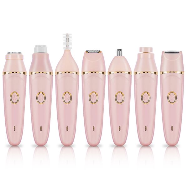 7 in 1 waterproof multi-part trim smooth and painless lady electric shaver epilator fine eyebrows washing instrument with box
7 in 1 waterproof multi-part trim smooth and painless lady electric shaver epilator fine eyebrows washing instrument with box