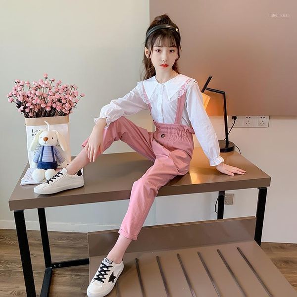 clothing sets 2021 girls set spring autumn boutique kids suit white lace shirts + pants 2 pcs school children clothes 3-14 years1
clothing sets 2021 girls set spring autumn boutique kids suit white lace shirts + pants 2 pcs school children clothes 3-14 years1