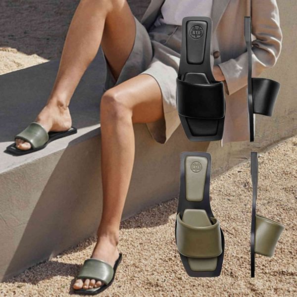 slippers cow leather flats withered, slipper slider with solid color, for office, summer p8mg, Black
slippers cow leather flats withered, slipper slider with solid color, for office, summer p8mg, Black