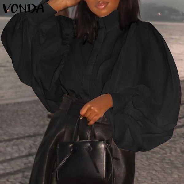 women's blouses & shirts s- women long sleeved vonda spring lapel button up sleeve casual baggy solid bohemian blusas femininas, White
women's blouses & shirts s- women long sleeved vonda spring lapel button up sleeve casual baggy solid bohemian blusas femininas, White