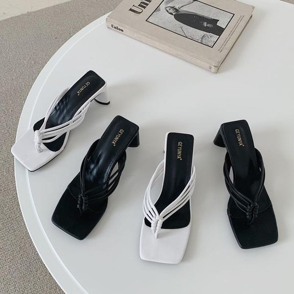 slippers 2021 luxury women medium high heels slides mules summer slip on flip flops white black prom sandles beach shoes
slippers 2021 luxury women medium high heels slides mules summer slip on flip flops white black prom sandles beach shoes