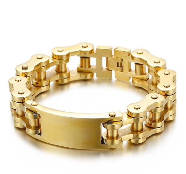 link, chain 146g weight gold stainless steel id bracelet motorcycle link bangle large 18mm 9 inches for mens gifts, Black
link, chain 146g weight gold stainless steel id bracelet motorcycle link bangle large 18mm 9 inches for mens gifts, Black