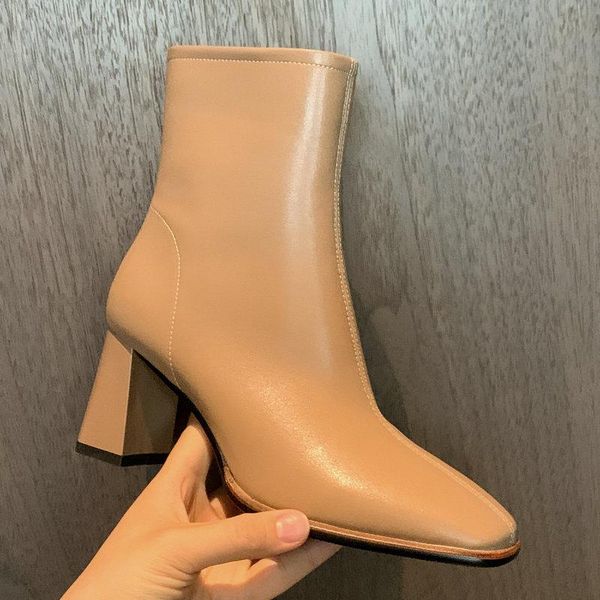 boots side zipper women's genuine leather square toe shoes woman high heels 2021 winter office lady party ankle, Black
boots side zipper women's genuine leather square toe shoes woman high heels 2021 winter office lady party ankle, Black