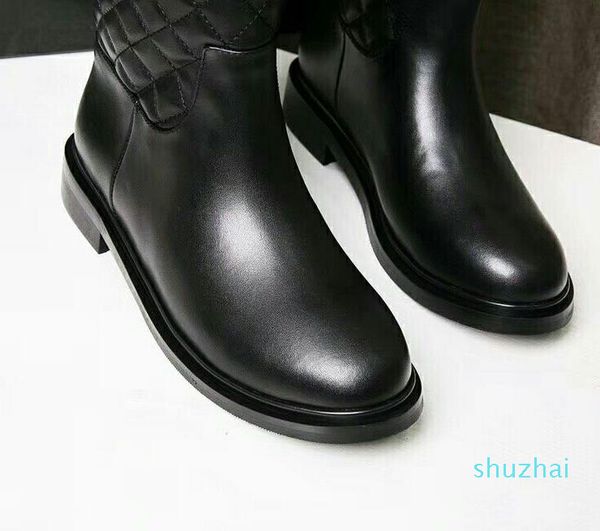 winter knight boots classic diamond lattice luxury lambskin fashion brand genuine leather elastic comfort boots, Black
winter knight boots classic diamond lattice luxury lambskin fashion brand genuine leather elastic comfort boots, Black