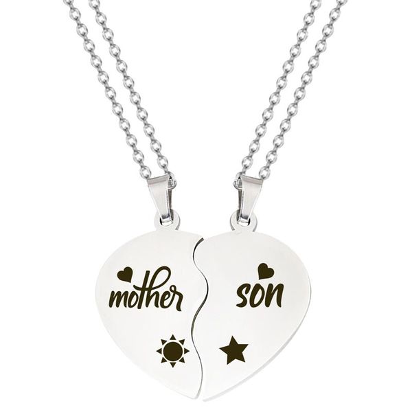 pendant necklaces female love "mom" necklace mother's day gift for moms jewelry mother and son heart, Silver
pendant necklaces female love "mom" necklace mother's day gift for moms jewelry mother and son heart, Silver