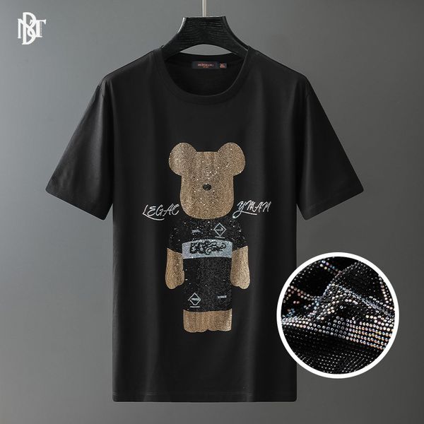summer men's fashion brand short sve net red heavy industry bear drilling pure cotton slim fit fashion personality round neck t-shirt, White;black
summer men's fashion brand short sve net red heavy industry bear drilling pure cotton slim fit fashion personality round neck t-shirt, White;black