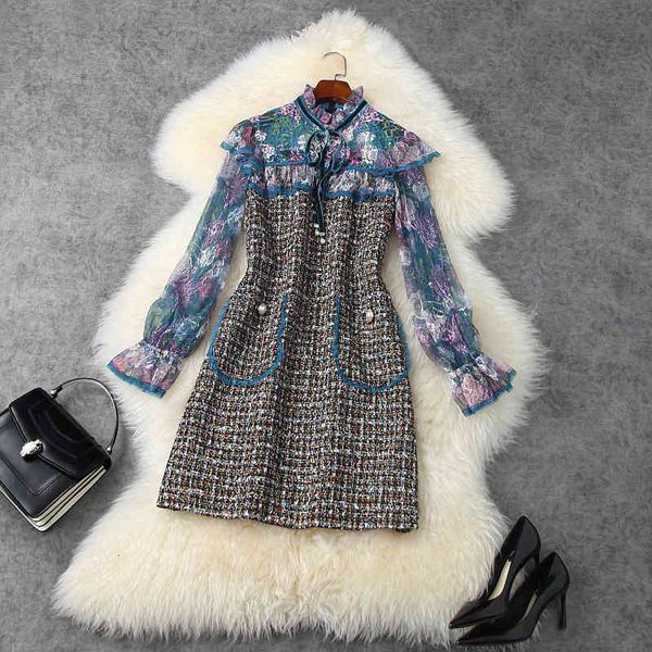 casual dresses fall autumn long sleeve round neck pink / blue floral print tweed ribbon tie bow panelled knee-length dress elegant lo19t1141, Black;gray
casual dresses fall autumn long sleeve round neck pink / blue floral print tweed ribbon tie bow panelled knee-length dress elegant lo19t1141, Black;gray