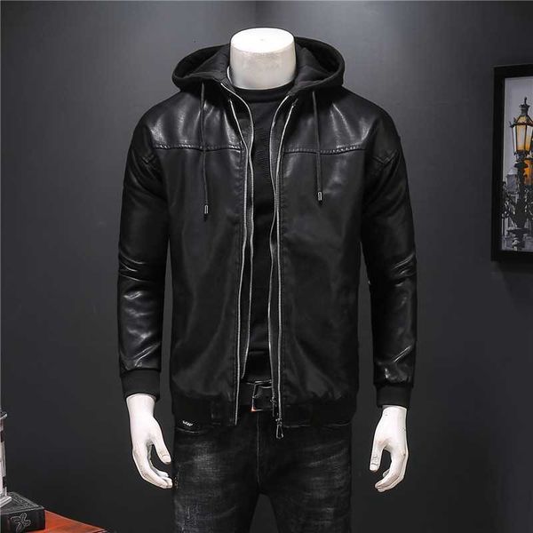 men's fur & faux men hooded hat motorcycle removable pu leather men's jacket fzry, Black
men's fur & faux men hooded hat motorcycle removable pu leather men's jacket fzry, Black