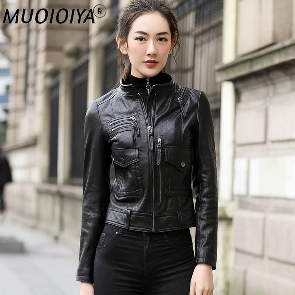 women's leather & faux genuine jacket autumn women 100% real sheepskin coat female streetwear bomber jackets chaqueta mujer my, Black
women's leather & faux genuine jacket autumn women 100% real sheepskin coat female streetwear bomber jackets chaqueta mujer my, Black