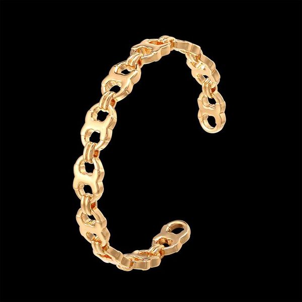 fateam brand simple open size bangles women's jewelry glossy gemini 8-word design opening versatile classic bracelet accessories, Black
fateam brand simple open size bangles women's jewelry glossy gemini 8-word design opening versatile classic bracelet accessories, Black