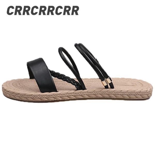 slippers crrcrrcrr braid concise lightweight woman summer slides ladies comfortable solid casual breathable non-slip flats, Black
slippers crrcrrcrr braid concise lightweight woman summer slides ladies comfortable solid casual breathable non-slip flats, Black