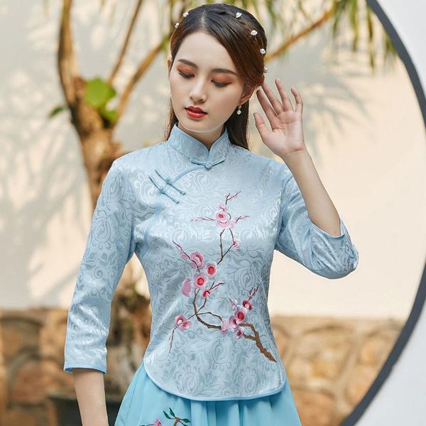 ethnic clothing cheongsam women's plus size 2021 summer cotton manual embroidery splicing stand collar chinese style qipao shirts woma, Red
ethnic clothing cheongsam women's plus size 2021 summer cotton manual embroidery splicing stand collar chinese style qipao shirts woma, Red