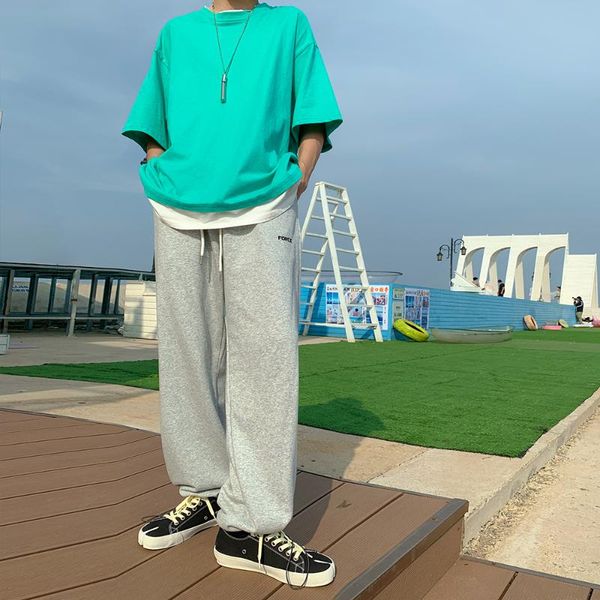 men's pants plaid casual spring drawstring loose straight versatile trend pant trousers, Black
men's pants plaid casual spring drawstring loose straight versatile trend pant trousers, Black