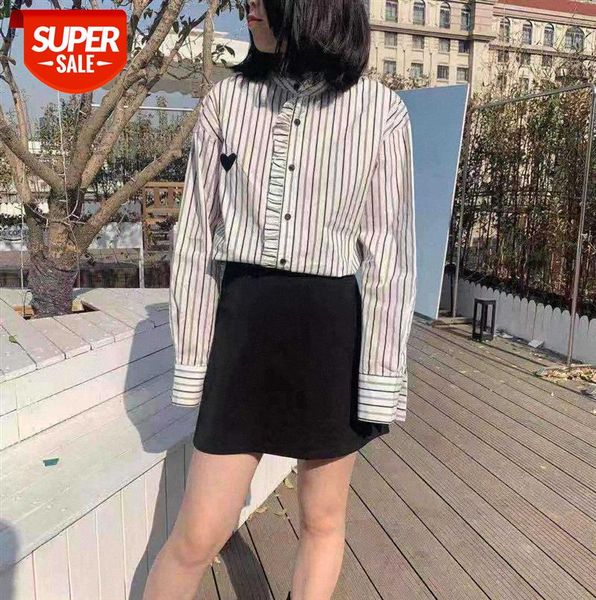lizhiqi striped shirt spring love embroidery korean style wood ears mid-length long sleeve female 110410 #xt92, Black;gray
lizhiqi striped shirt spring love embroidery korean style wood ears mid-length long sleeve female 110410 #xt92, Black;gray