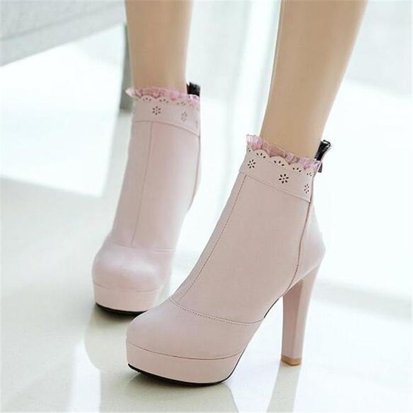 boots pxelena elegant ruffles bride wedding ankle women shoes princess thin high heels short beige pink 2021 winter 34-43, Black
boots pxelena elegant ruffles bride wedding ankle women shoes princess thin high heels short beige pink 2021 winter 34-43, Black