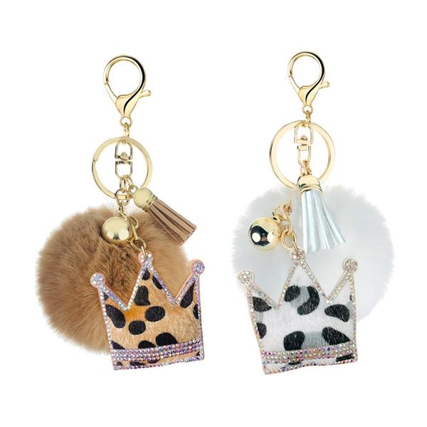 keychains creative gifts korean cashmere leopard rhinestone crown shape hair ball key ring pendant bell accessories luggage, Silver
keychains creative gifts korean cashmere leopard rhinestone crown shape hair ball key ring pendant bell accessories luggage, Silver