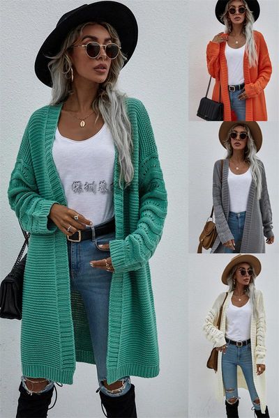 women's tracksuits 2021 fall long cardigan pure color knitting temperament commuter fashion sweater women, Gray
women's tracksuits 2021 fall long cardigan pure color knitting temperament commuter fashion sweater women, Gray