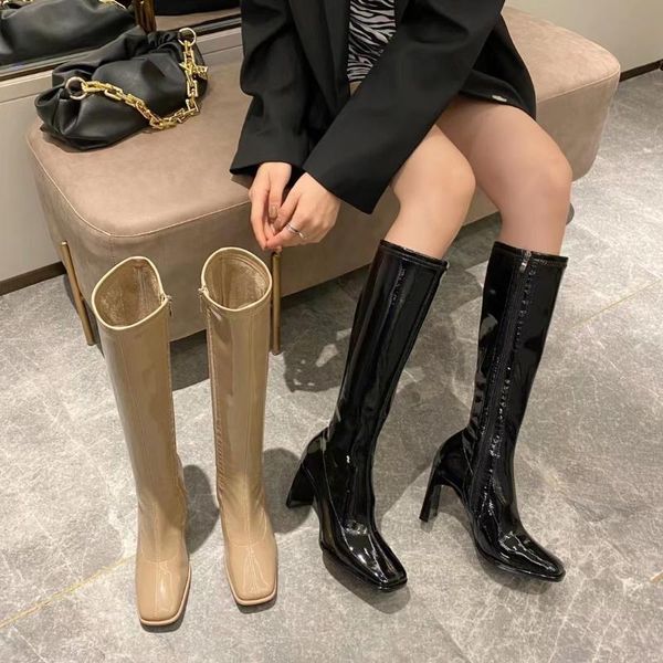 boots square toe women knee high fashion party pumps thick heels black beige side zipper dress shoes woman size 35-39
boots square toe women knee high fashion party pumps thick heels black beige side zipper dress shoes woman size 35-39
