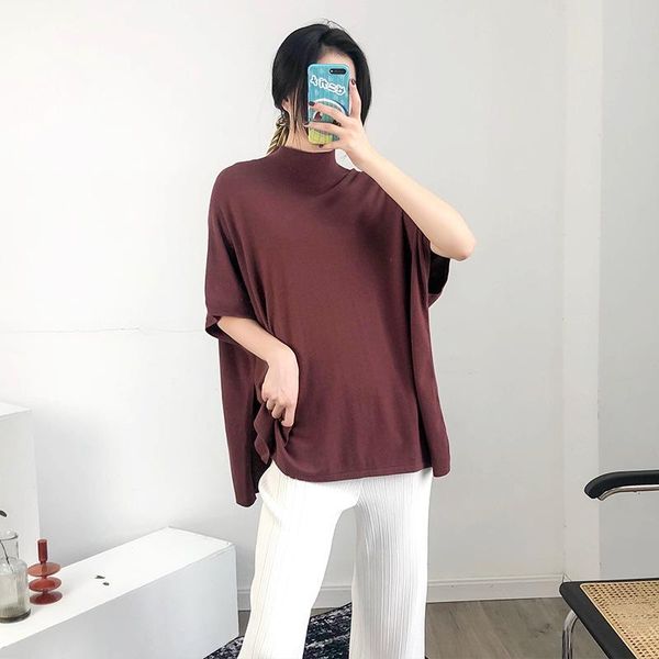 women's sweaters women knit sweater loose turtleneck half sleeve solid color simple femlae split 2021, White;black
women's sweaters women knit sweater loose turtleneck half sleeve solid color simple femlae split 2021, White;black