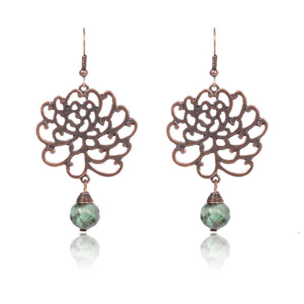 earring national style carved green turquoise pendant alloy earrings artistic temperament earrings, Golden
earring national style carved green turquoise pendant alloy earrings artistic temperament earrings, Golden