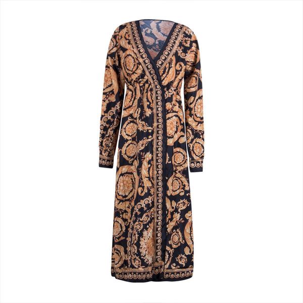 style fashion elegant womens dress deep v neck floral print party formal long size s xl, Black;gray
style fashion elegant womens dress deep v neck floral print party formal long size s xl, Black;gray