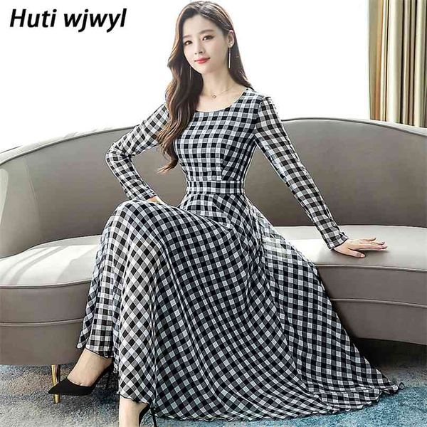 korea vintage plus size midi dress autumn winter chiffon plaid casual elegant women full sleeve party bodycon vestido 210528, Black;gray
korea vintage plus size midi dress autumn winter chiffon plaid casual elegant women full sleeve party bodycon vestido 210528, Black;gray