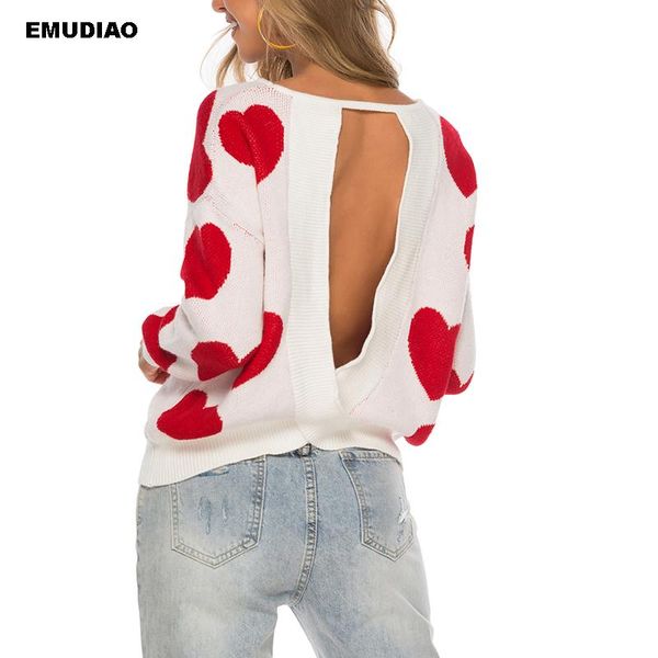 women's sweaters heart print knitted women long sleeve backless pullovers autumn winter 2021 casual streetwear knitting sweater pull, White;black
women's sweaters heart print knitted women long sleeve backless pullovers autumn winter 2021 casual streetwear knitting sweater pull, White;black