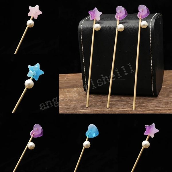 fashion chinese style simulated pearl heart star hair stick vintage hairpins clips for women hair jewelry accessories gifts, Slivery;white
fashion chinese style simulated pearl heart star hair stick vintage hairpins clips for women hair jewelry accessories gifts, Slivery;white