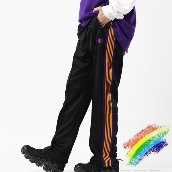 men's pants black awge needles women's pants purple yellow butterfly embroidered sweatpants high quality
men's pants black awge needles women's pants purple yellow butterfly embroidered sweatpants high quality