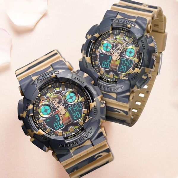 wristwatches tasgo couple watch digital watches for women mens dual display sports lover's electronic quartz montre femme, Slivery;brown
wristwatches tasgo couple watch digital watches for women mens dual display sports lover's electronic quartz montre femme, Slivery;brown
