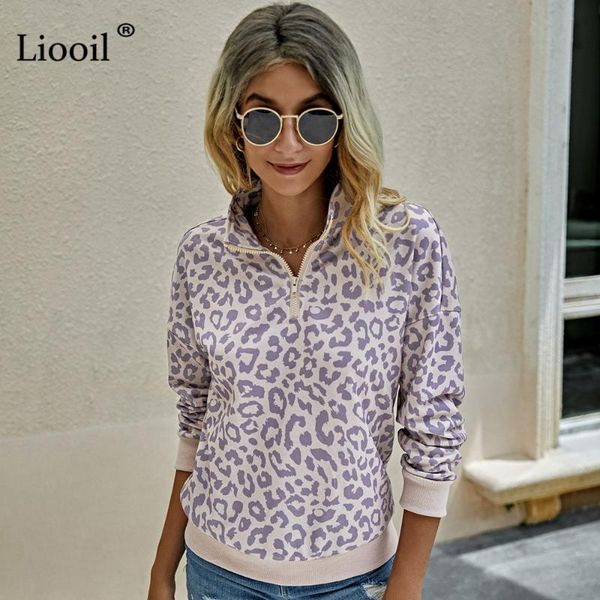 women's hoodies & sweatshirts liooil casual leopard print sweatshirt women 2021 long sleeve turn-down collar with zipper loose autumn w, Black
women's hoodies & sweatshirts liooil casual leopard print sweatshirt women 2021 long sleeve turn-down collar with zipper loose autumn w, Black
