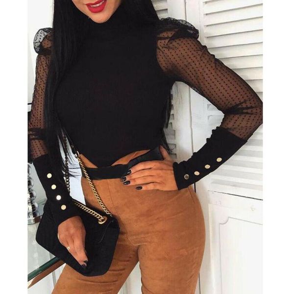 women`s patchwork mesh puff long sleeve cropped pullover ladies turtleneck sweater blouse loose jumper women's blouses & shirts, White
women`s patchwork mesh puff long sleeve cropped pullover ladies turtleneck sweater blouse loose jumper women's blouses & shirts, White