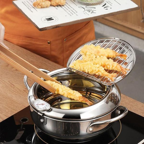 pans kitchen deep frying pot tempura fryer pan 201 cooking tools steel chicken temperature control fried t4s1
pans kitchen deep frying pot tempura fryer pan 201 cooking tools steel chicken temperature control fried t4s1