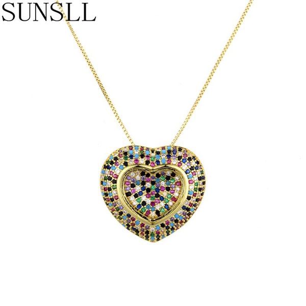 pendant necklaces sunsll design 3 color copper mixed cubic zirconia heart necklace women fashion unique personality jewelry, Silver
pendant necklaces sunsll design 3 color copper mixed cubic zirconia heart necklace women fashion unique personality jewelry, Silver