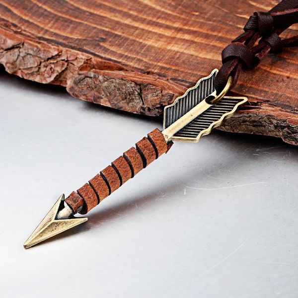 vintage handmade leather metal arrow pendant necklace for men women casual sweater chain long retro jewelry gifts necklaces, Silver
vintage handmade leather metal arrow pendant necklace for men women casual sweater chain long retro jewelry gifts necklaces, Silver