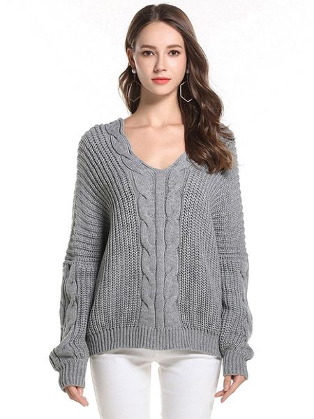 women's sweaters 2021 autumn winter sweater european american v-neck fashion solid color twisted loose pullover female m061, White;black
women's sweaters 2021 autumn winter sweater european american v-neck fashion solid color twisted loose pullover female m061, White;black