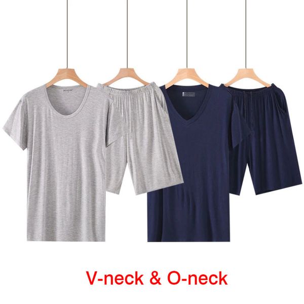 short summer men modal mouwen broek pyjamas sets plus size losse home clothing dunne ice silk night casual soft pajamas, Black;brown
short summer men modal mouwen broek pyjamas sets plus size losse home clothing dunne ice silk night casual soft pajamas, Black;brown