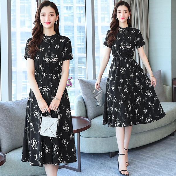 casual dresses 2021 summer dress floral chiffon cold wind ins super fire female korean short sleeve long skirt, Black;gray
casual dresses 2021 summer dress floral chiffon cold wind ins super fire female korean short sleeve long skirt, Black;gray
