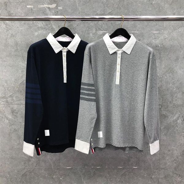 men's t-shirts fashion brand 2021 t-shirt turn-down collar patchwork long-sleeved men women cotton couple summer clothing, White;black
men's t-shirts fashion brand 2021 t-shirt turn-down collar patchwork long-sleeved men women cotton couple summer clothing, White;black