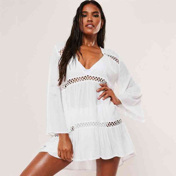 beach caftan dress cover-ups white cotton tunic for women pareo swimsuit cover up wear #q966 210420, White;black
beach caftan dress cover-ups white cotton tunic for women pareo swimsuit cover up wear #q966 210420, White;black