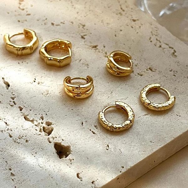 hoop & huggie aomu french vintage round metal gold texture earrings elegant simple irregular small ear bone earring for female jewelry gifts, Golden;silver
hoop & huggie aomu french vintage round metal gold texture earrings elegant simple irregular small ear bone earring for female jewelry gifts, Golden;silver