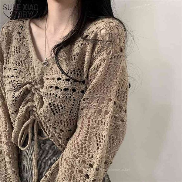 spring women blouse korean v neck knit shirts long sleeve casual loose solid hollow lady clothing 10194 210421, White
spring women blouse korean v neck knit shirts long sleeve casual loose solid hollow lady clothing 10194 210421, White