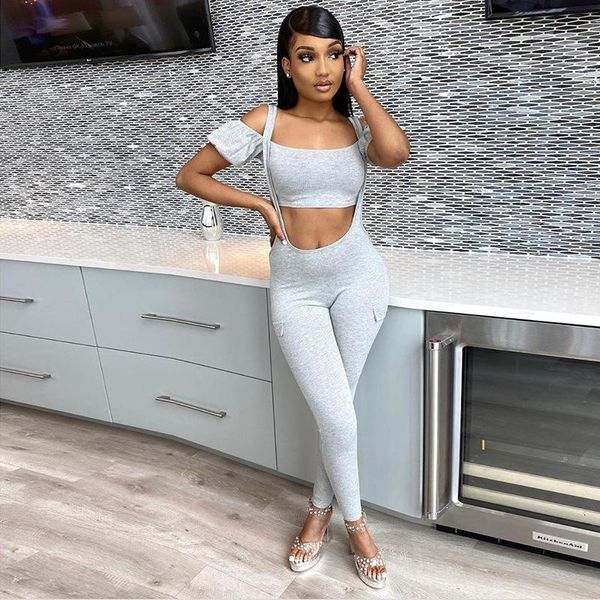 women's tracksuits fashion 2021 ribbed two piece set women off shoulder short sleeve crop and leggings matching ladies casual 2pcs, Gray
women's tracksuits fashion 2021 ribbed two piece set women off shoulder short sleeve crop and leggings matching ladies casual 2pcs, Gray