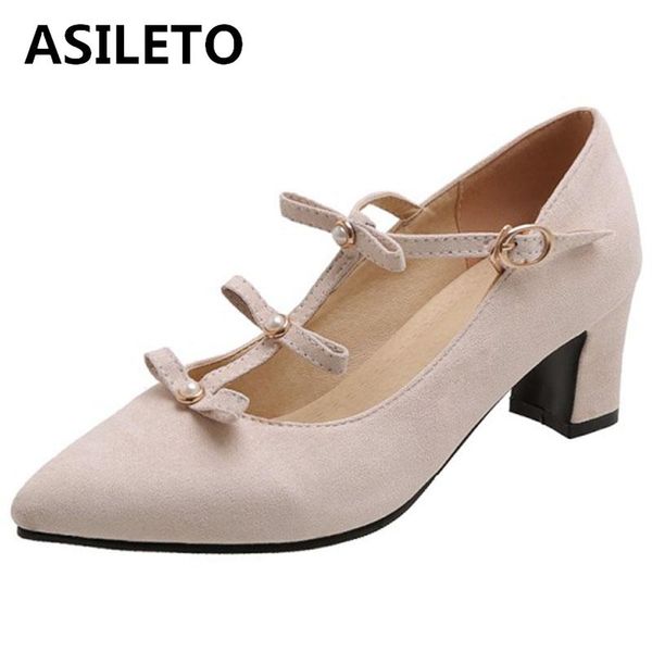 dress shoes asileto spring autumn ladies concise pumps pointed toe 5.5cm square heels straight buckle pearl size 32-48 leisure party b1988, Black
dress shoes asileto spring autumn ladies concise pumps pointed toe 5.5cm square heels straight buckle pearl size 32-48 leisure party b1988, Black