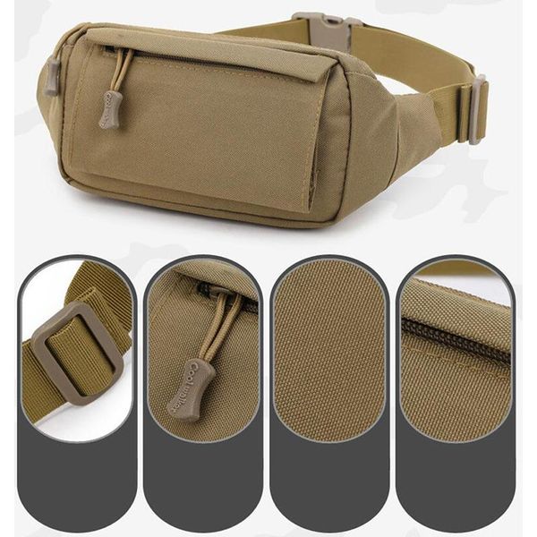 outdoor bags fashion tactical camouflage waterproof breathable small waist bag for climbing mobile phone accessories
outdoor bags fashion tactical camouflage waterproof breathable small waist bag for climbing mobile phone accessories