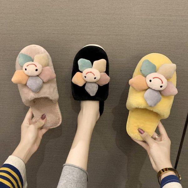 women slippers winter warm house thick sole heel heels plush cotton shoes couple bedroom ladies girls fur slides mtx86, Black 
women slippers winter warm house thick sole heel heels plush cotton shoes couple bedroom ladies girls fur slides mtx86, Black