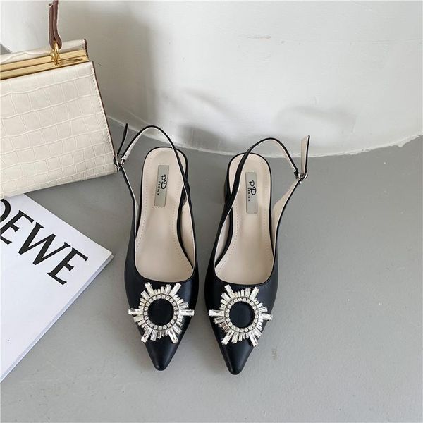sandals lmcavasun thick-heeled single shoes women's 2021 spring and autumn pointed shallow mouth rhinestone buckle rear empty, Black
sandals lmcavasun thick-heeled single shoes women's 2021 spring and autumn pointed shallow mouth rhinestone buckle rear empty, Black